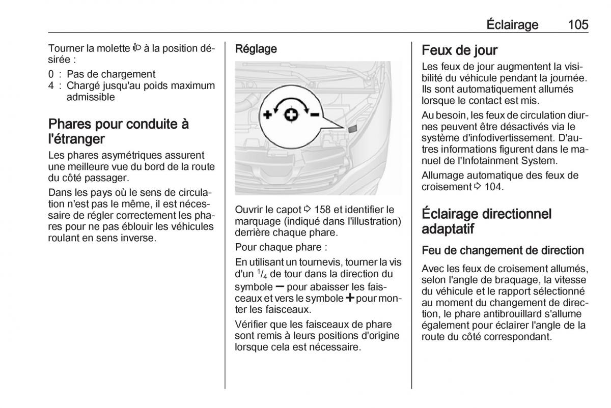 Opel Vivaro II 2 manuel du proprietaire / page 107