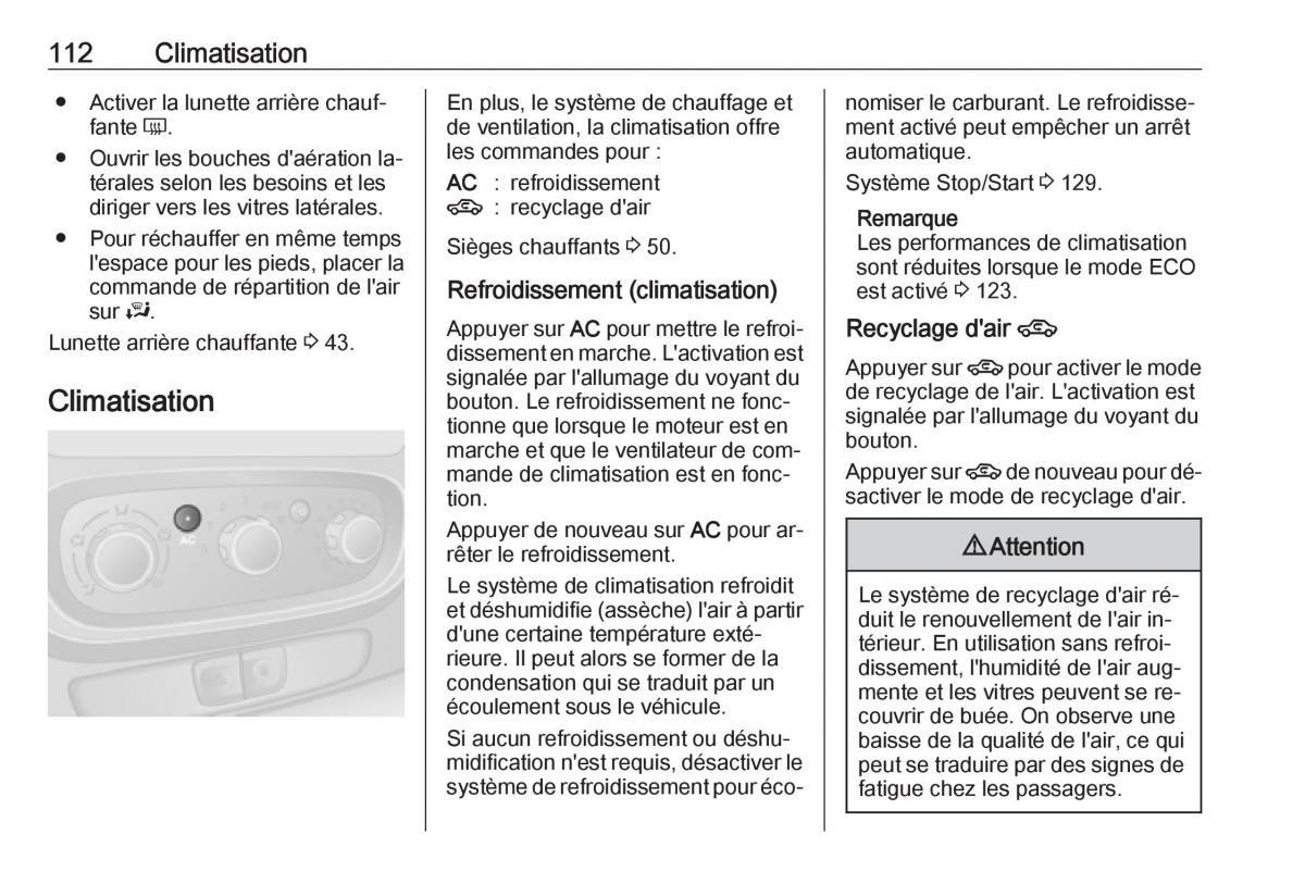 Opel Vivaro II 2 manuel du proprietaire / page 114