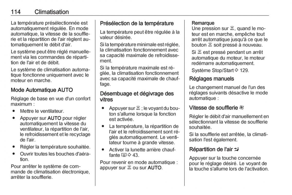 Opel Vivaro II 2 manuel du proprietaire / page 116