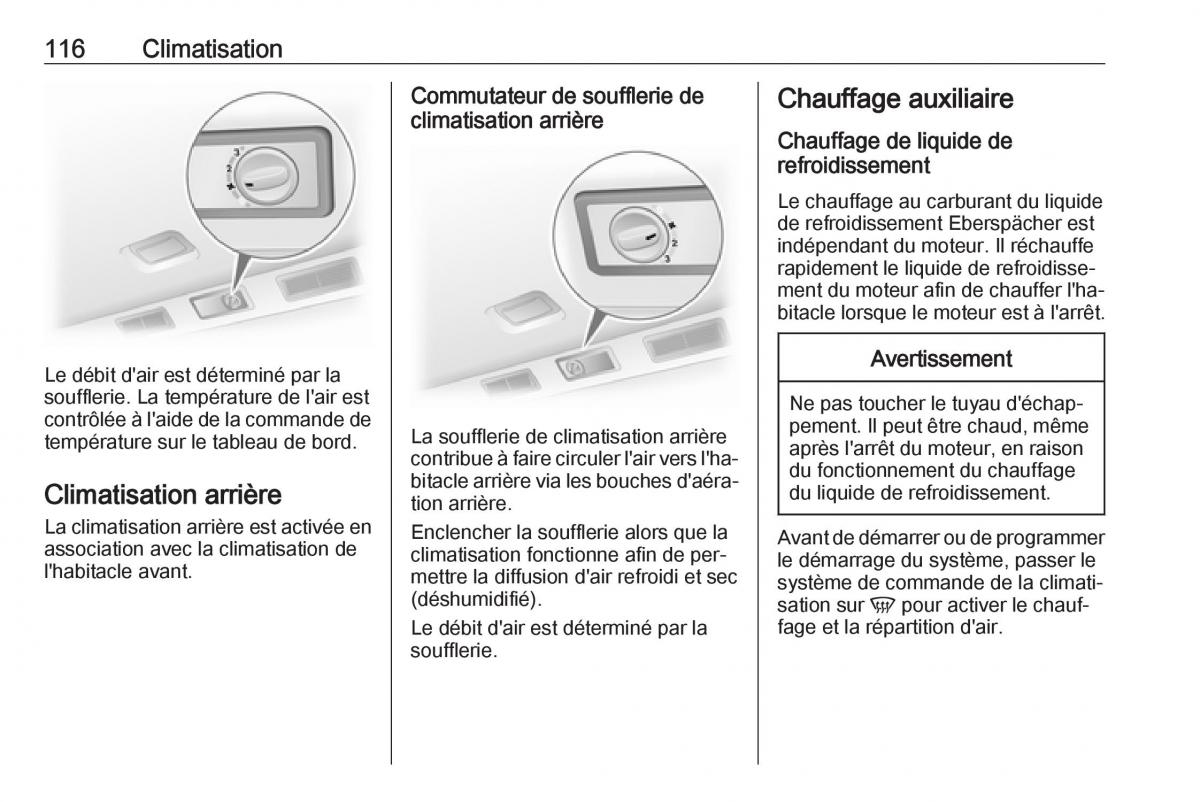 Opel Vivaro II 2 manuel du proprietaire / page 118