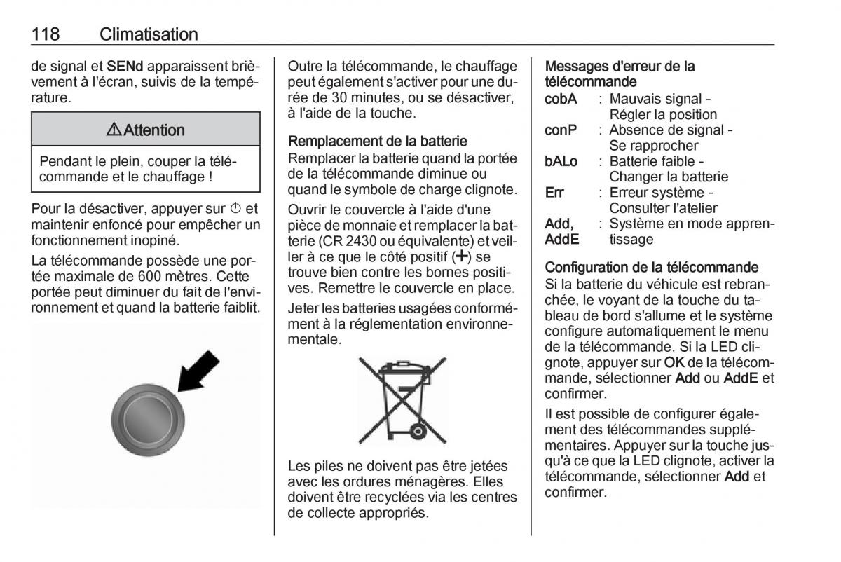 Opel Vivaro II 2 manuel du proprietaire / page 120