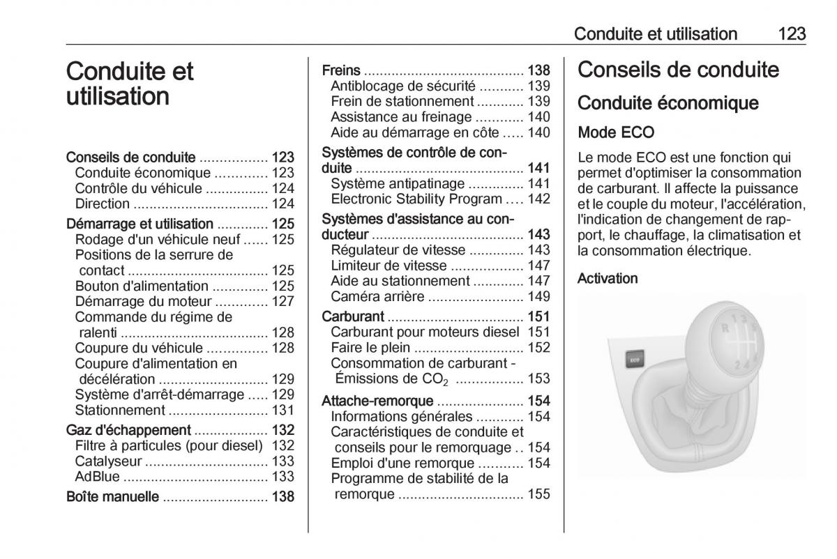 Opel Vivaro II 2 manuel du proprietaire / page 125