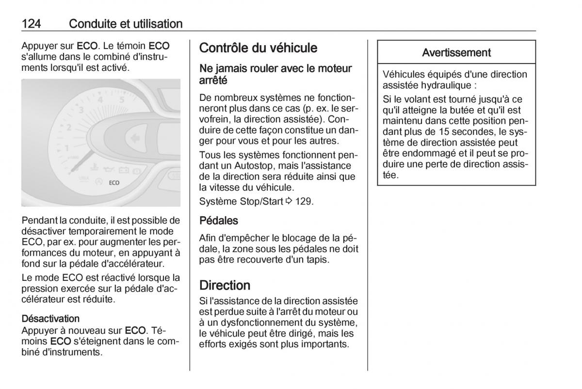 Opel Vivaro II 2 manuel du proprietaire / page 126