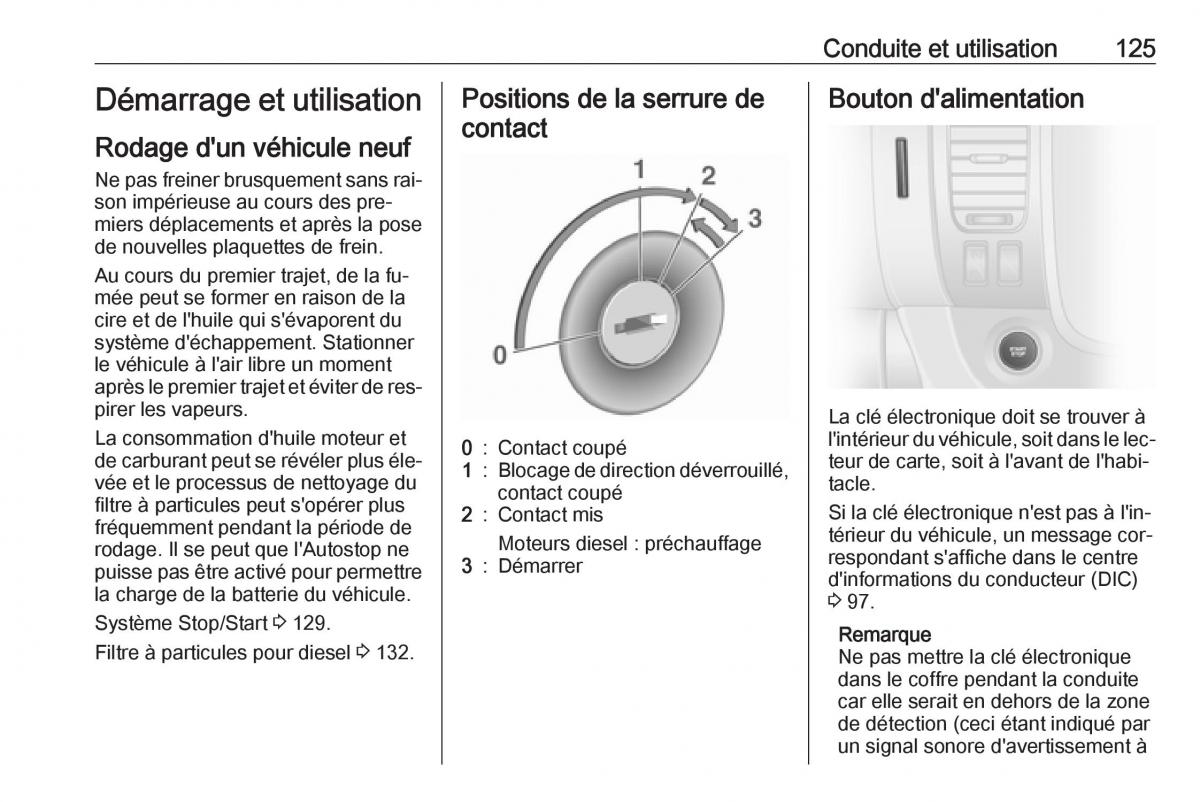 Opel Vivaro II 2 manuel du proprietaire / page 127