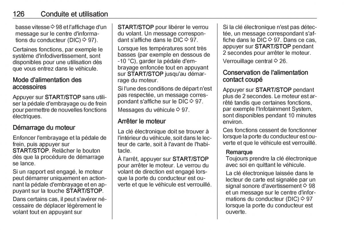 Opel Vivaro II 2 manuel du proprietaire / page 128