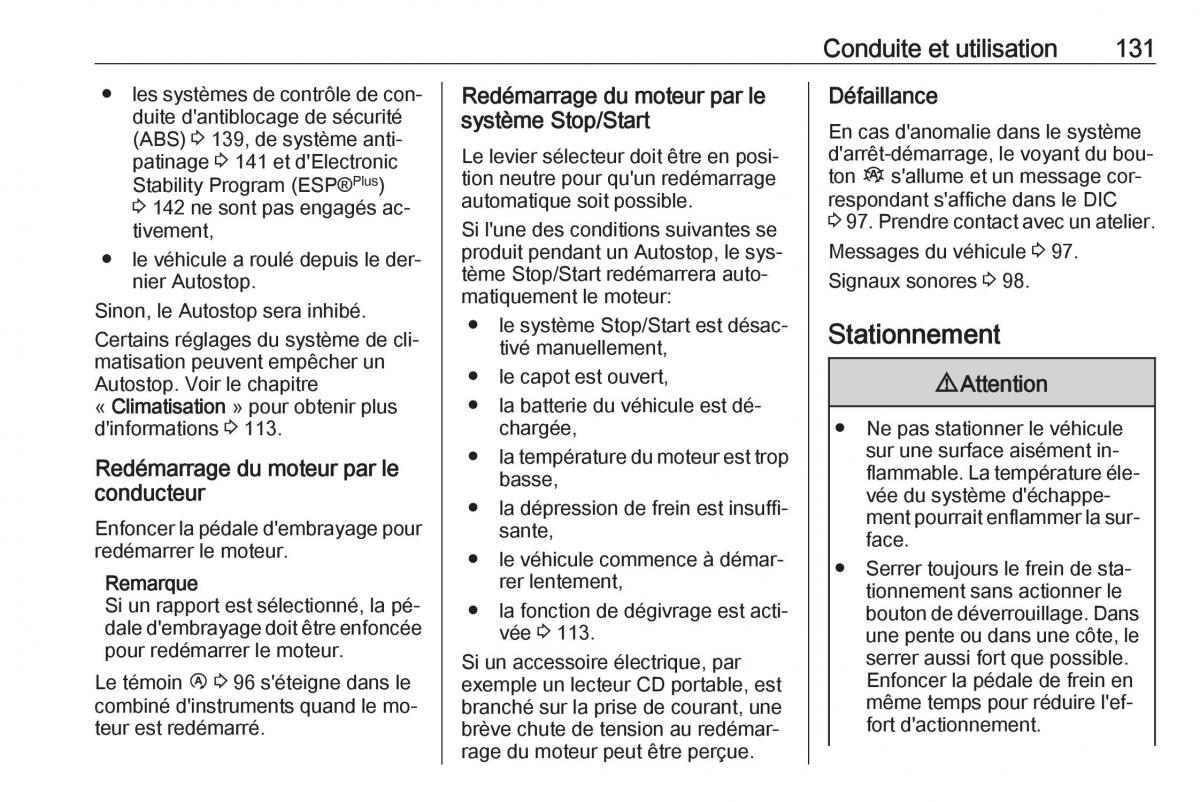 Opel Vivaro II 2 manuel du proprietaire / page 133