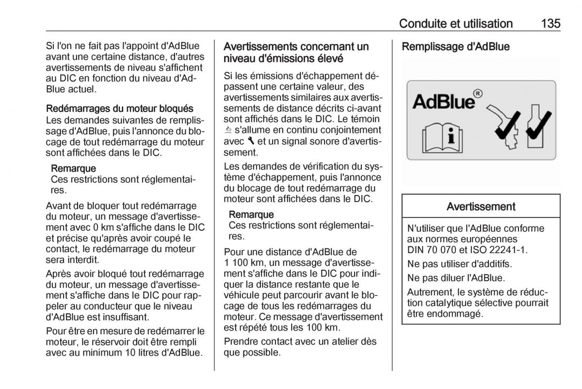 Opel Vivaro II 2 manuel du proprietaire / page 137