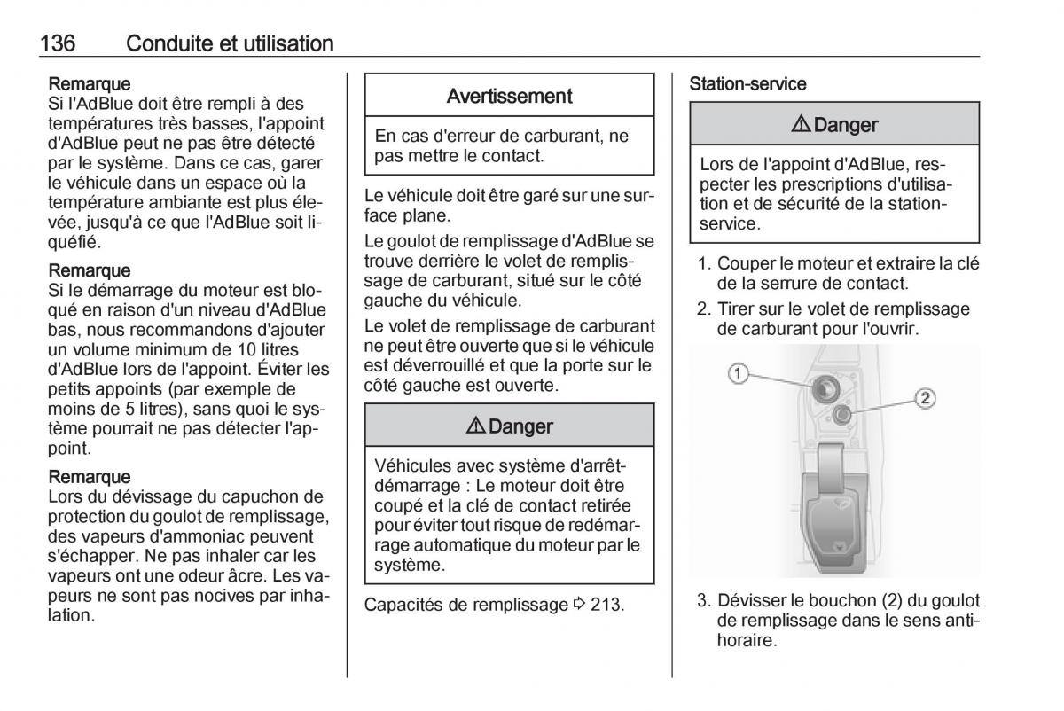 Opel Vivaro II 2 manuel du proprietaire / page 138