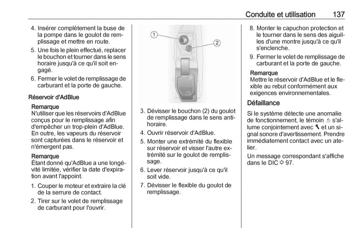 Opel Vivaro II 2 manuel du proprietaire / page 139