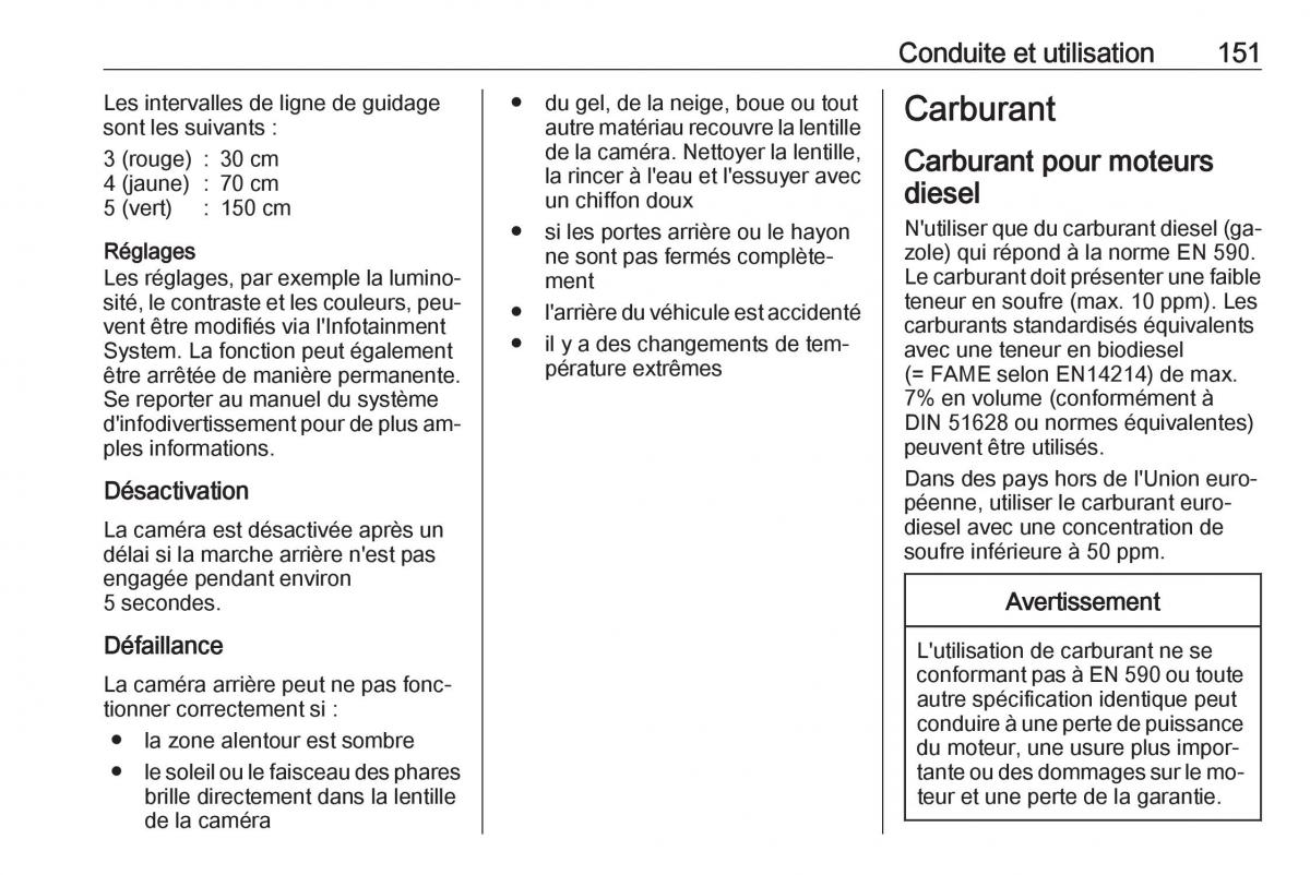 Opel Vivaro II 2 manuel du proprietaire / page 153