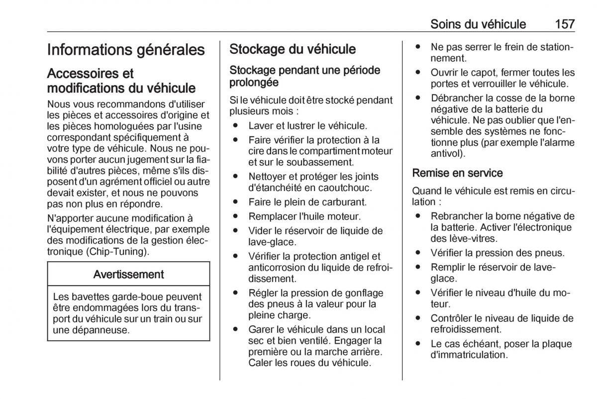 Opel Vivaro II 2 manuel du proprietaire / page 159