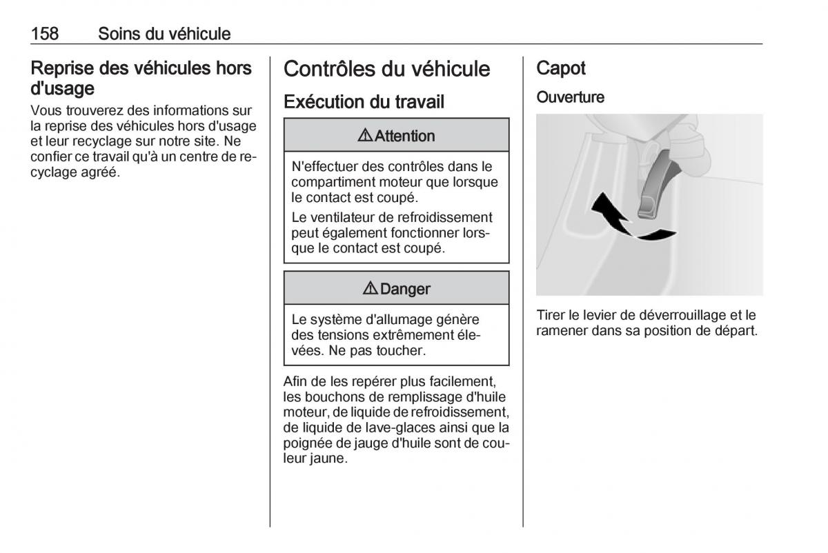 Opel Vivaro II 2 manuel du proprietaire / page 160