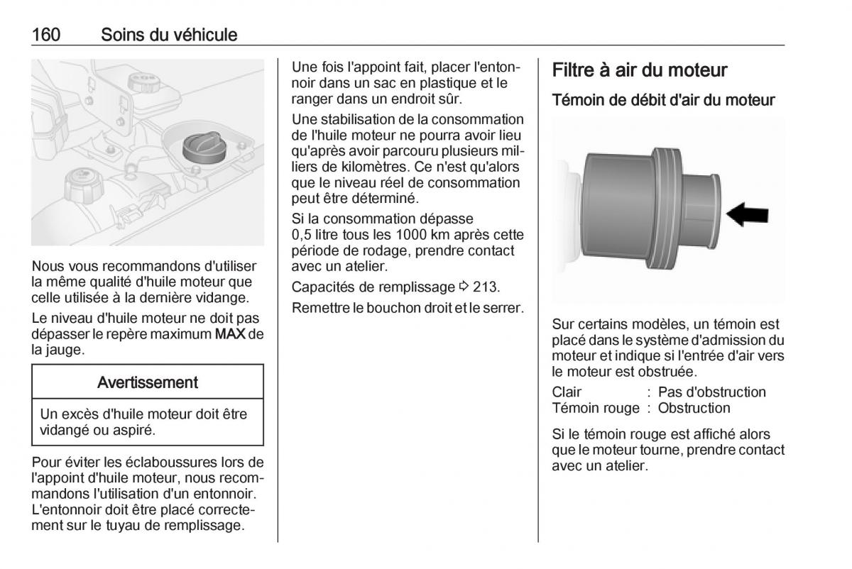 Opel Vivaro II 2 manuel du proprietaire / page 162