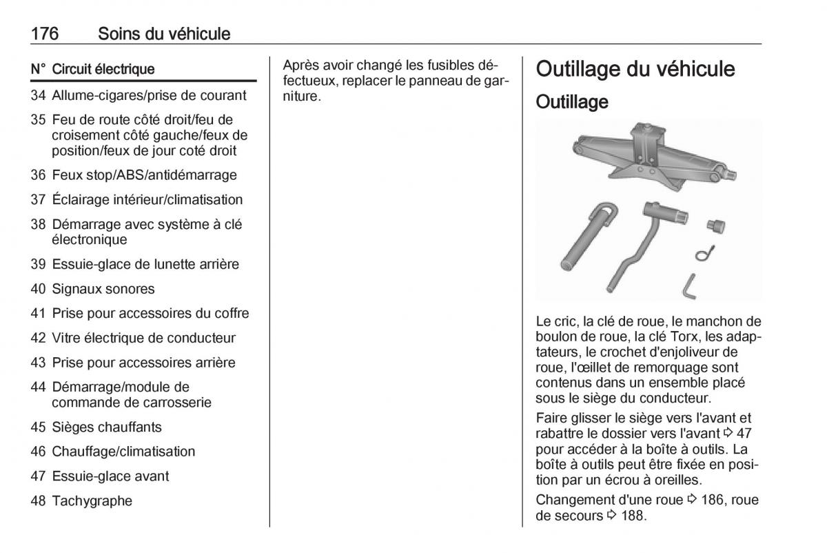 Opel Vivaro II 2 manuel du proprietaire / page 178