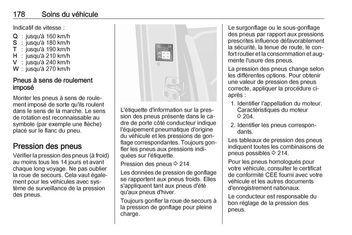 Opel Vivaro II 2 manuel du proprietaire / page 180