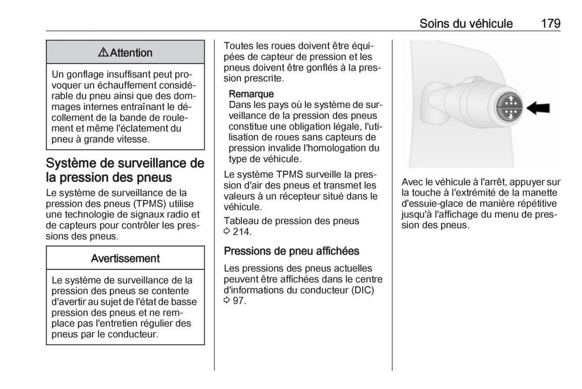 Opel Vivaro II 2 manuel du proprietaire / page 181