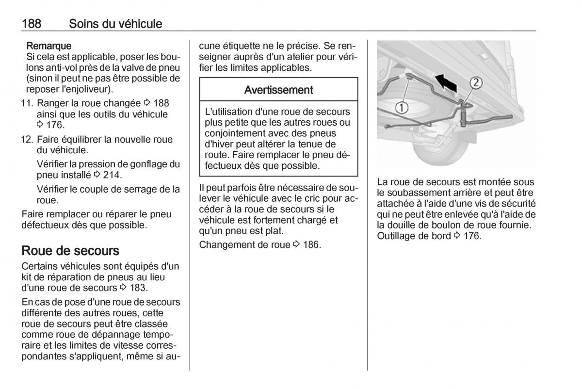 Opel Vivaro II 2 manuel du proprietaire / page 190