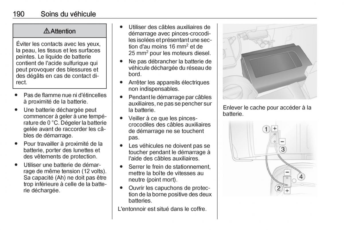 Opel Vivaro II 2 manuel du proprietaire / page 192