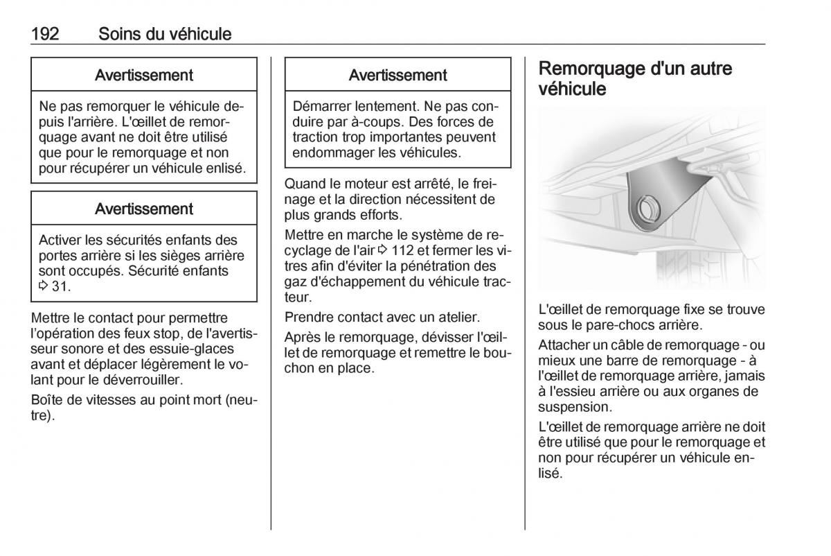 Opel Vivaro II 2 manuel du proprietaire / page 194