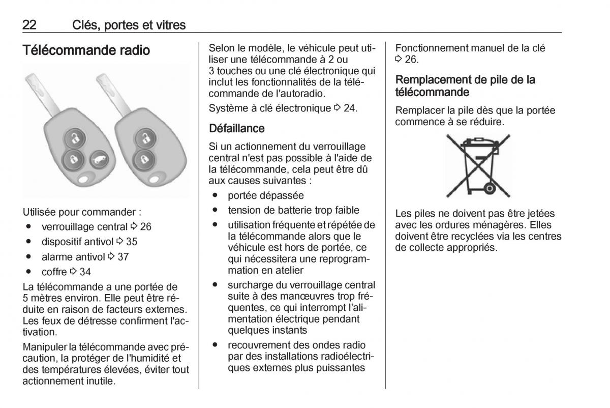 Opel Vivaro II 2 manuel du proprietaire / page 24