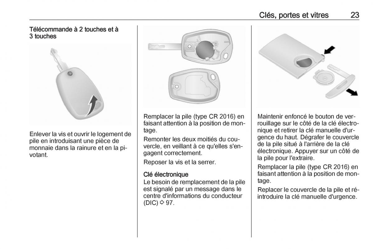 Opel Vivaro II 2 manuel du proprietaire / page 25