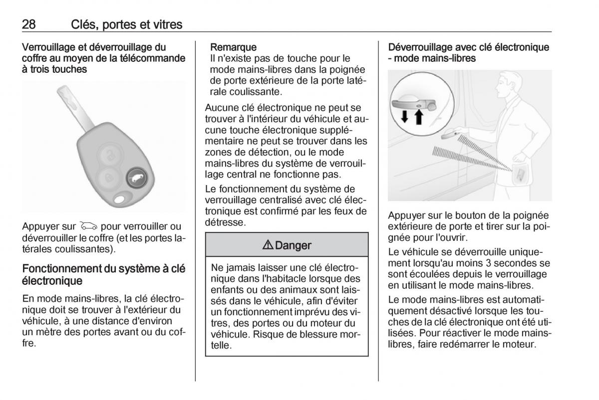 Opel Vivaro II 2 manuel du proprietaire / page 30