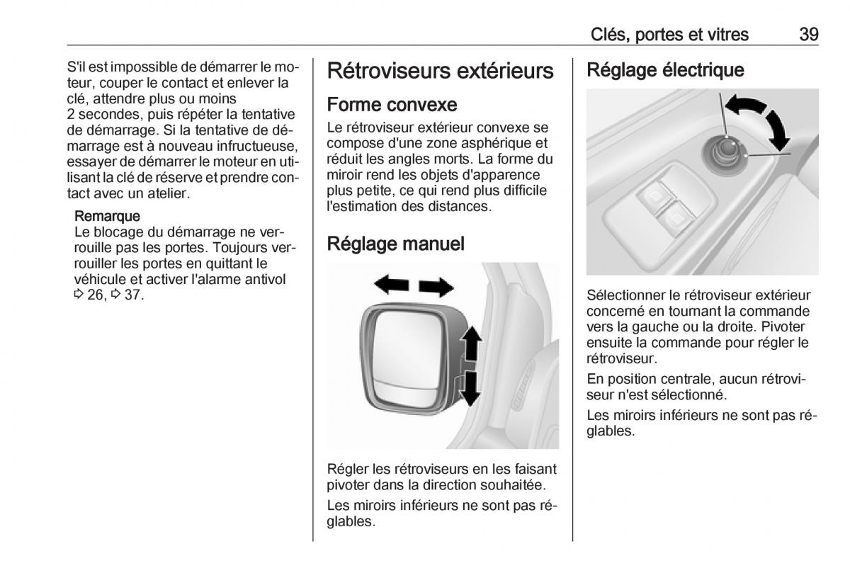 Opel Vivaro II 2 manuel du proprietaire / page 41