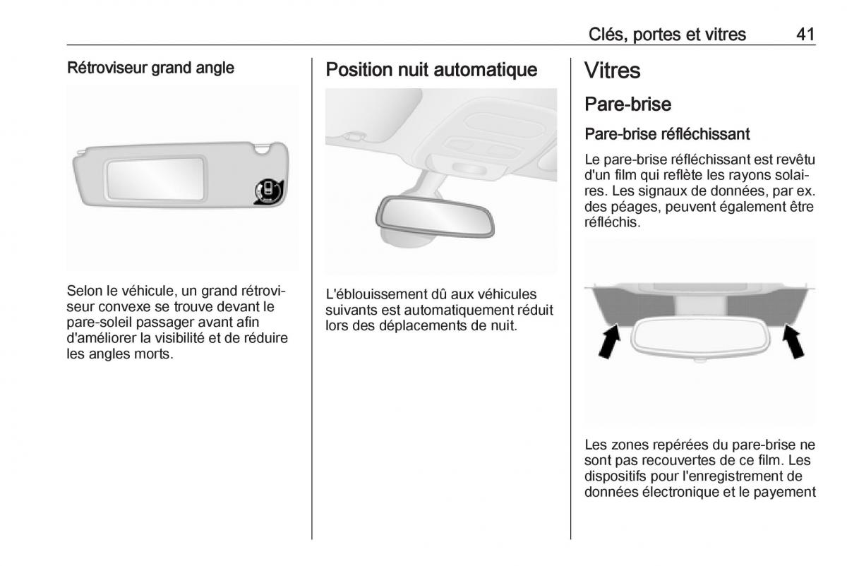 Opel Vivaro II 2 manuel du proprietaire / page 43