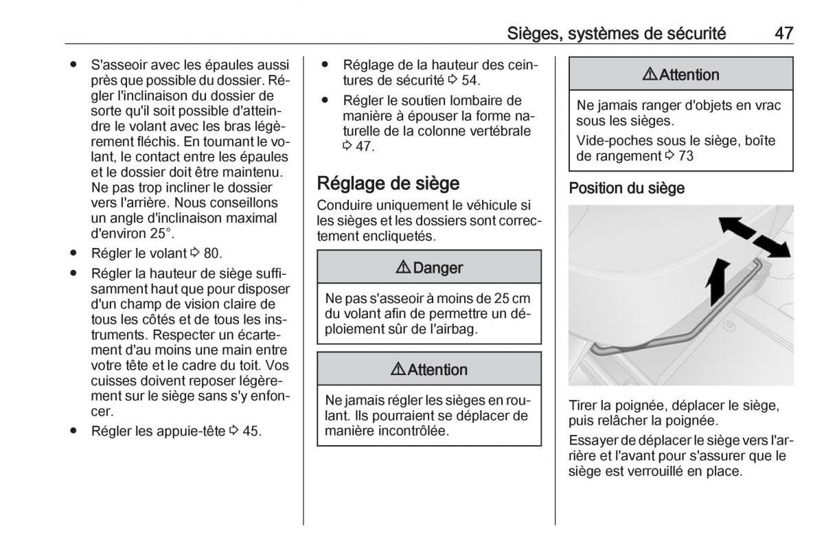 Opel Vivaro II 2 manuel du proprietaire / page 49