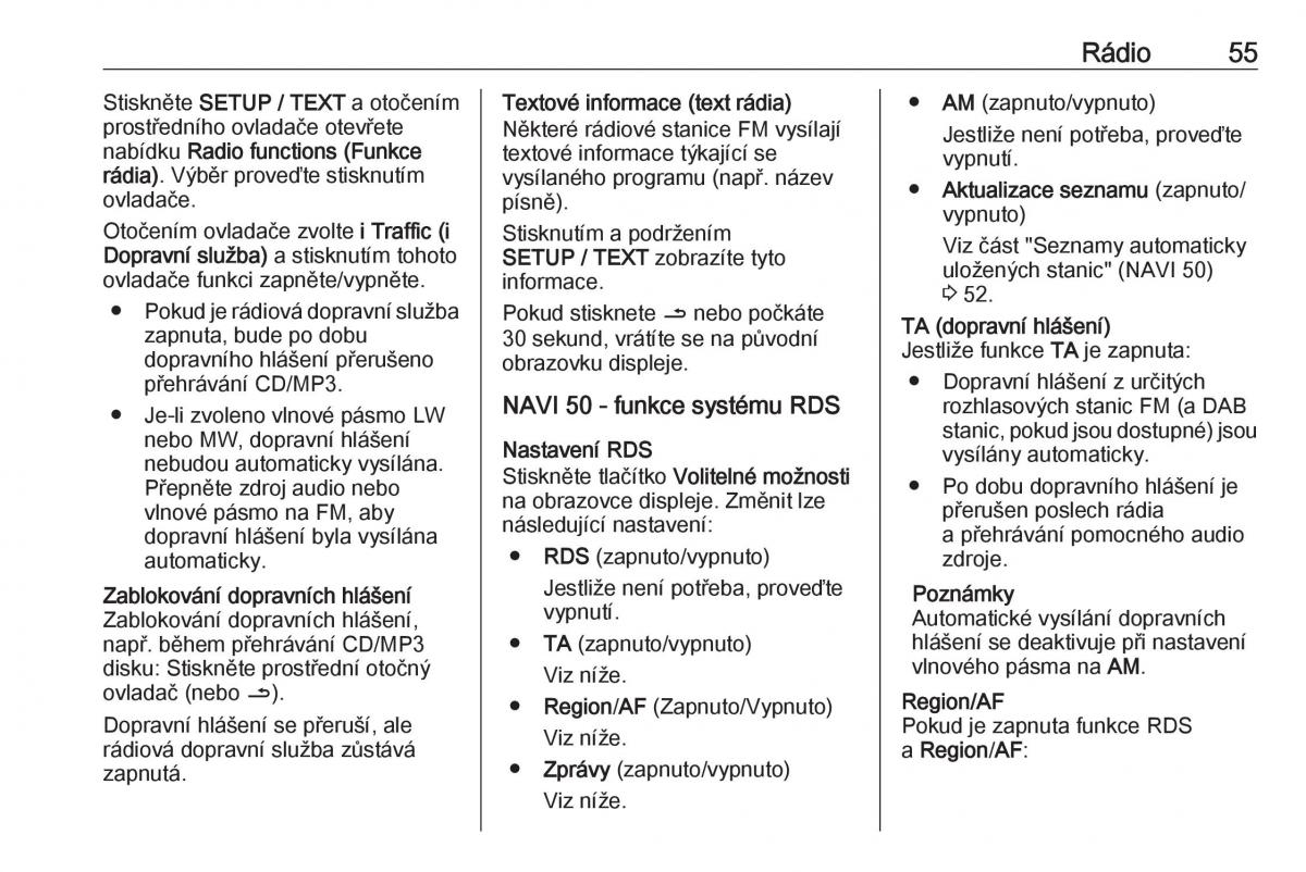 Opel Vivaro II 2 navod k obsludze / page 55