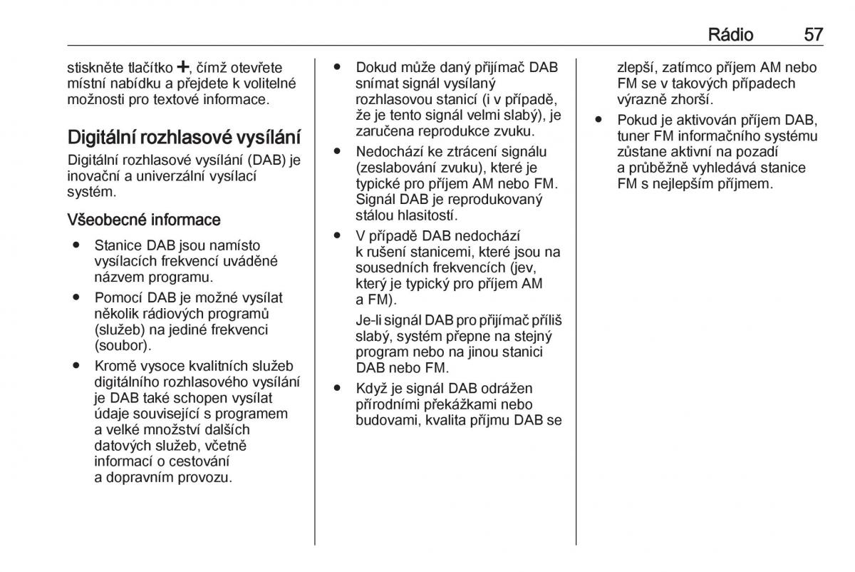 Opel Vivaro II 2 navod k obsludze / page 57