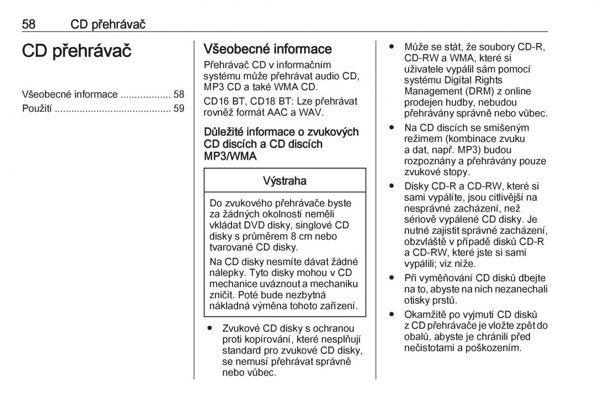 Opel Vivaro II 2 navod k obsludze / page 58