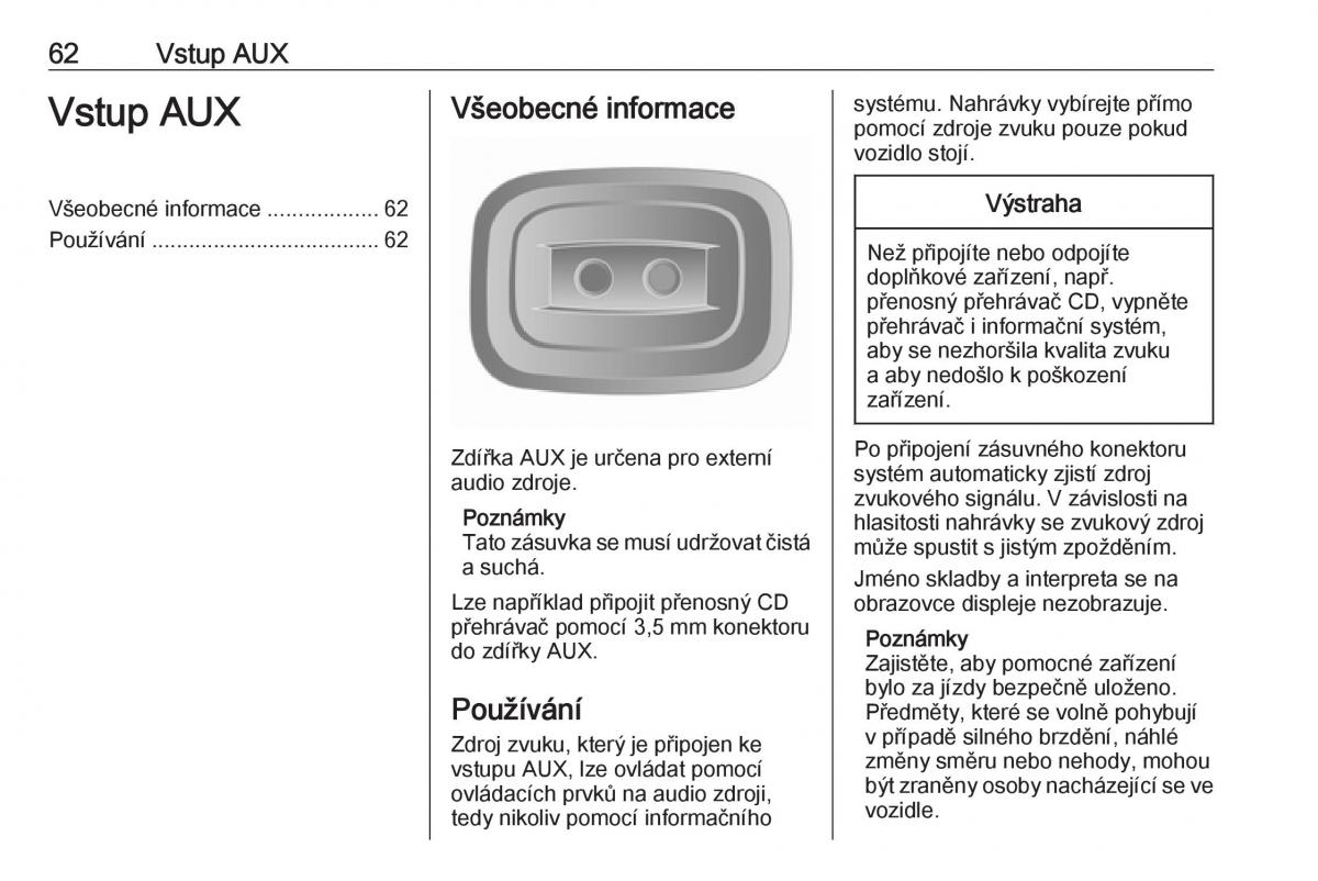 Opel Vivaro II 2 navod k obsludze / page 62