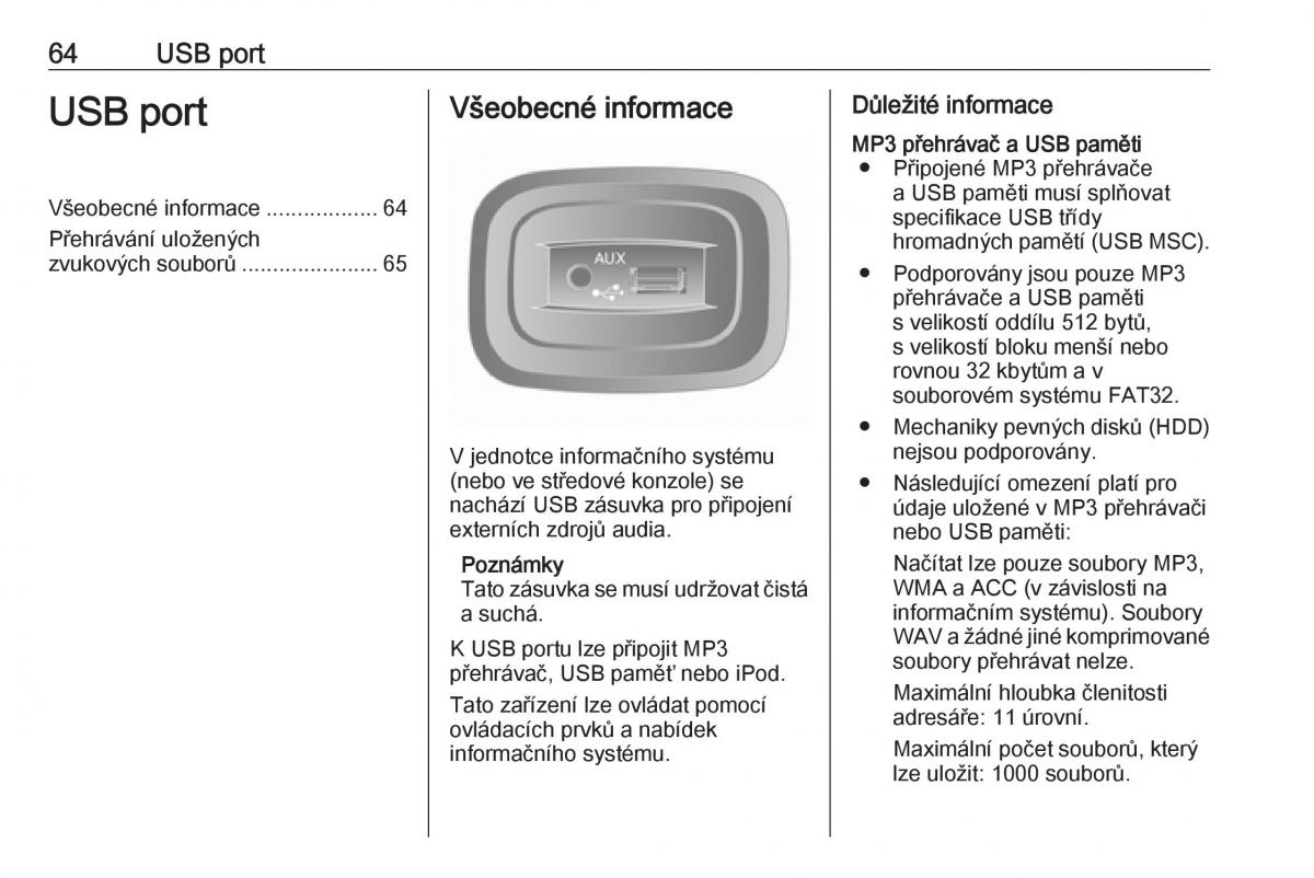 Opel Vivaro II 2 navod k obsludze / page 64