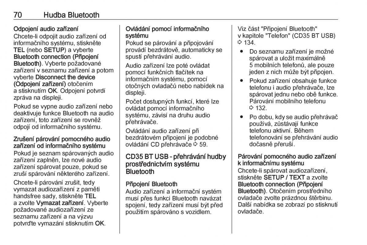 Opel Vivaro II 2 navod k obsludze / page 70