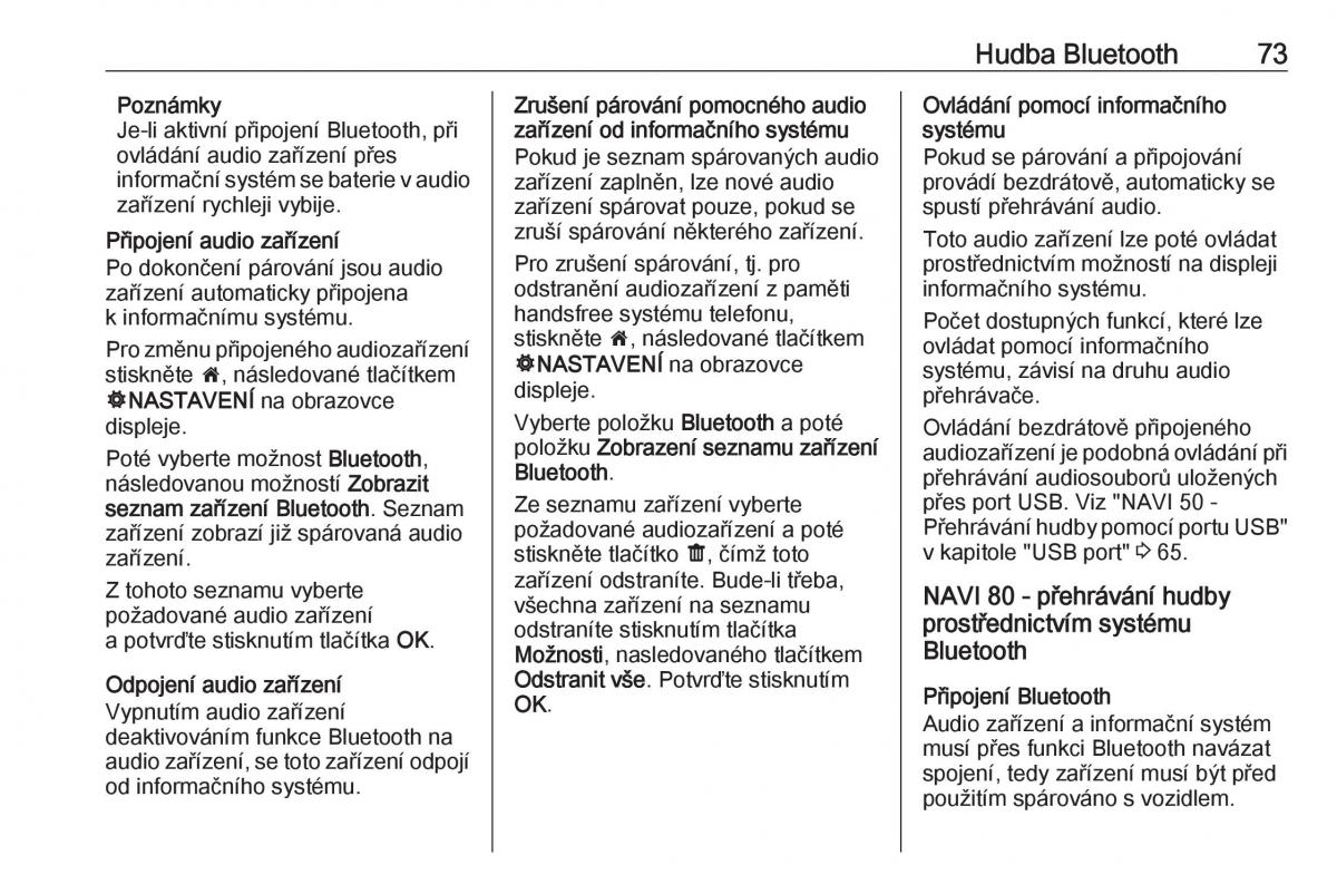 Opel Vivaro II 2 navod k obsludze / page 73