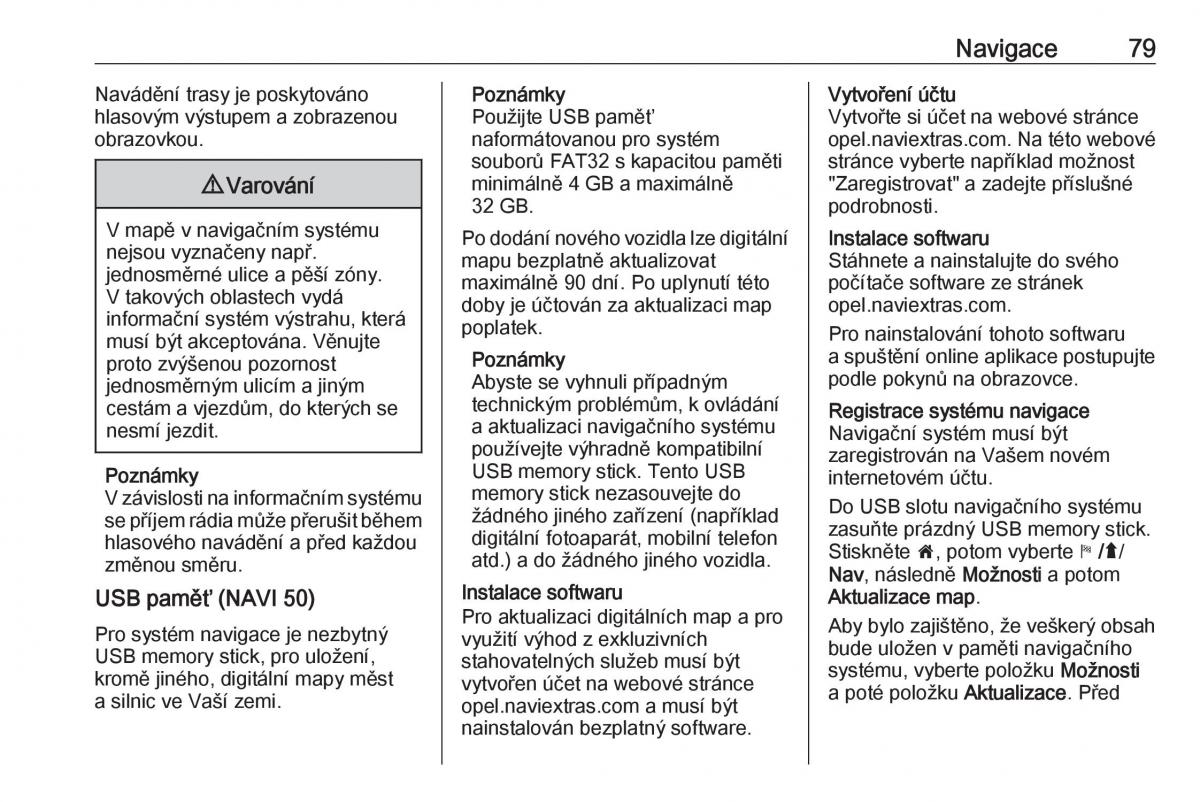 Opel Vivaro II 2 navod k obsludze / page 79