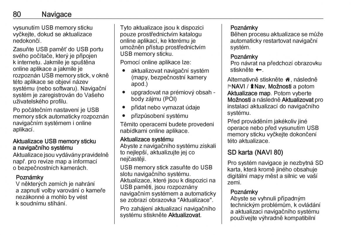 Opel Vivaro II 2 navod k obsludze / page 80