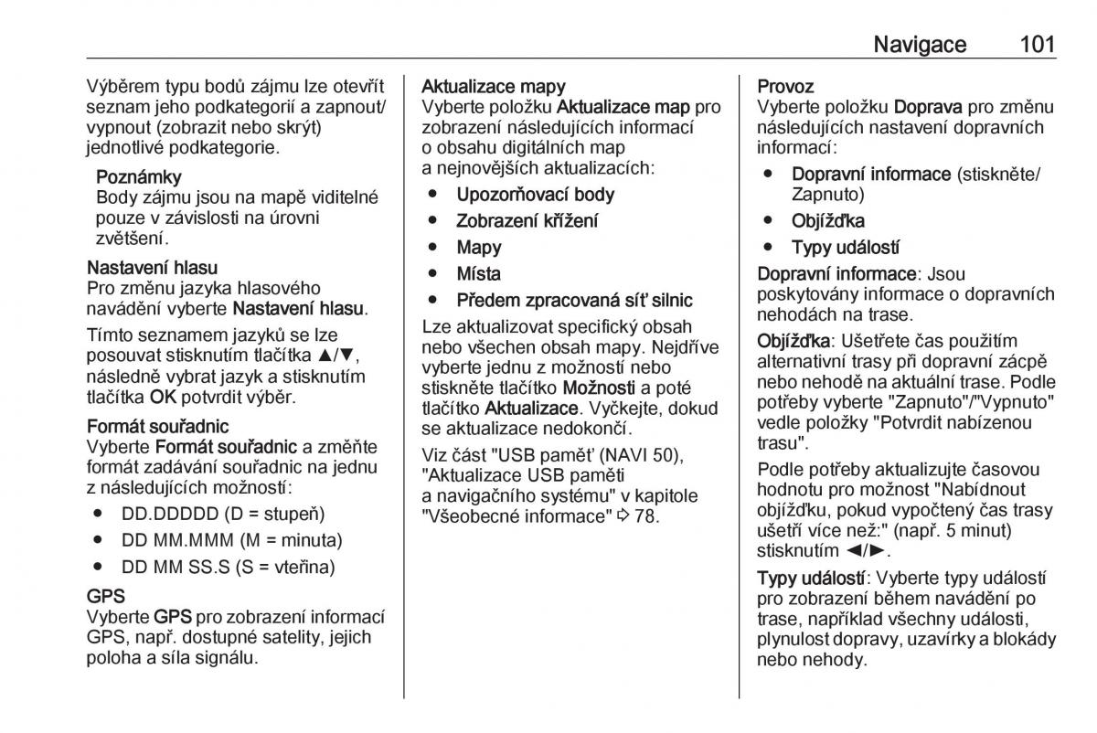 Opel Vivaro II 2 navod k obsludze / page 101