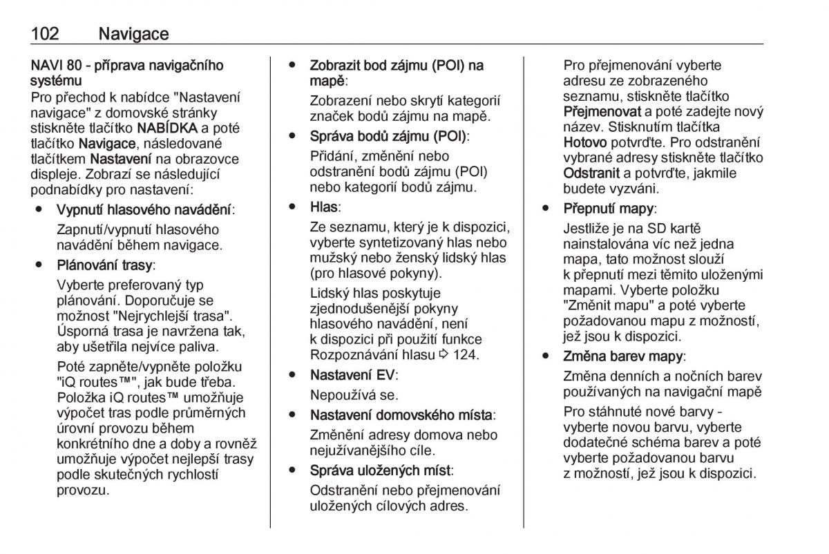 Opel Vivaro II 2 navod k obsludze / page 102