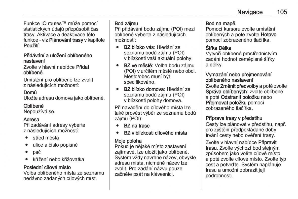 Opel Vivaro II 2 navod k obsludze / page 105