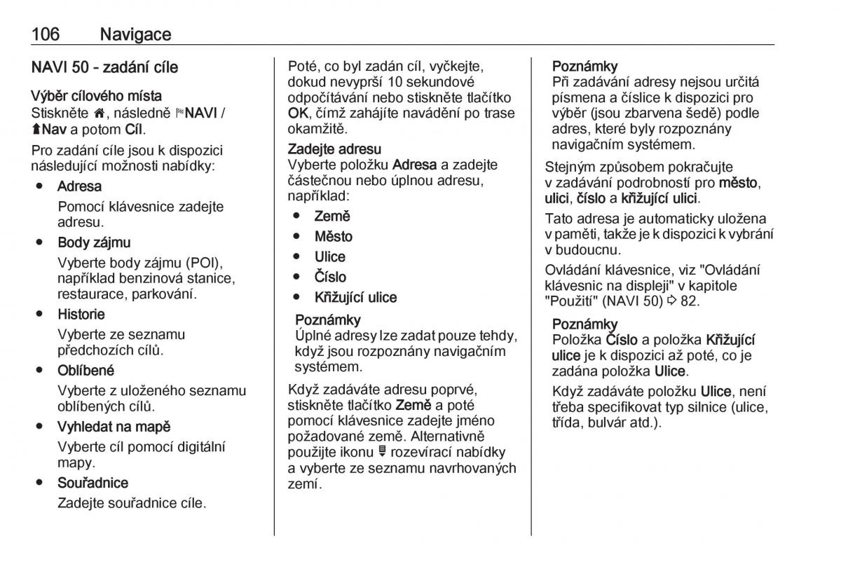 Opel Vivaro II 2 navod k obsludze / page 106