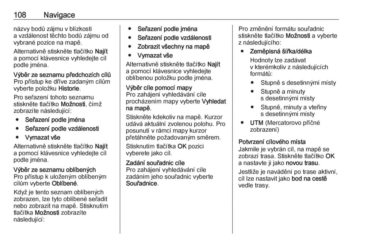 Opel Vivaro II 2 navod k obsludze / page 108