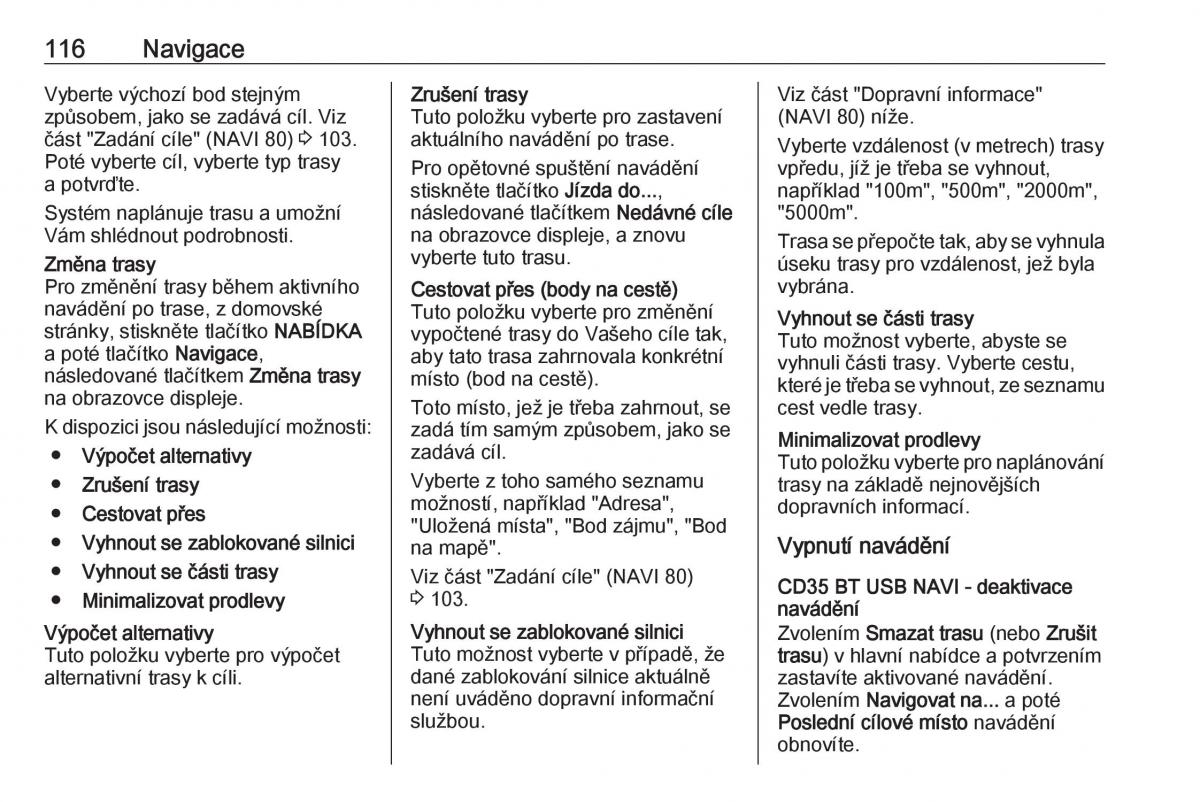 Opel Vivaro II 2 navod k obsludze / page 116