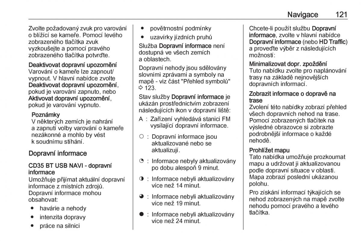 Opel Vivaro II 2 navod k obsludze / page 121