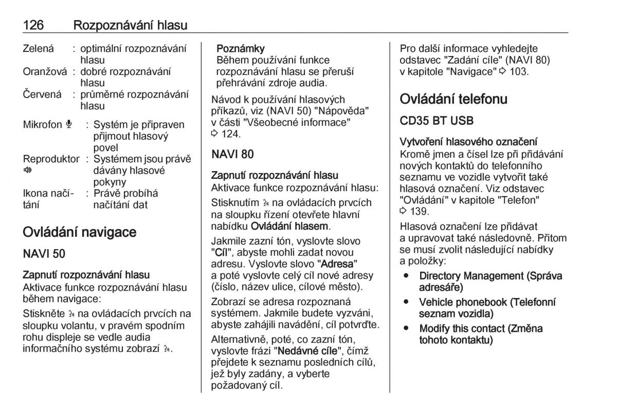 Opel Vivaro II 2 navod k obsludze / page 126