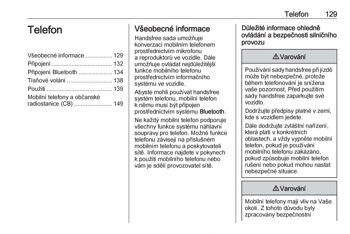 Opel Vivaro II 2 navod k obsludze / page 129