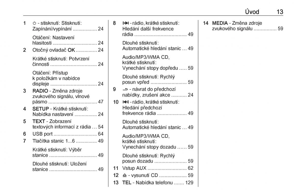 Opel Vivaro II 2 navod k obsludze / page 13