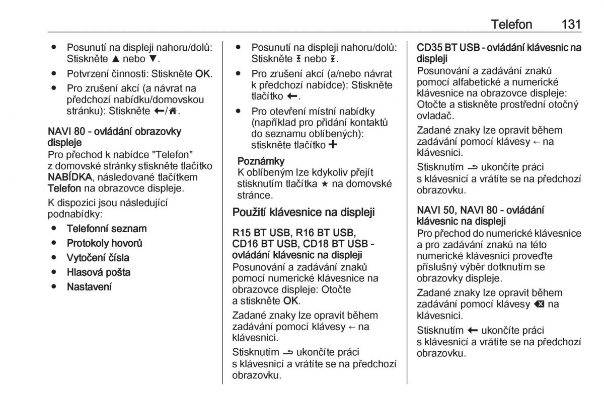 Opel Vivaro II 2 navod k obsludze / page 131