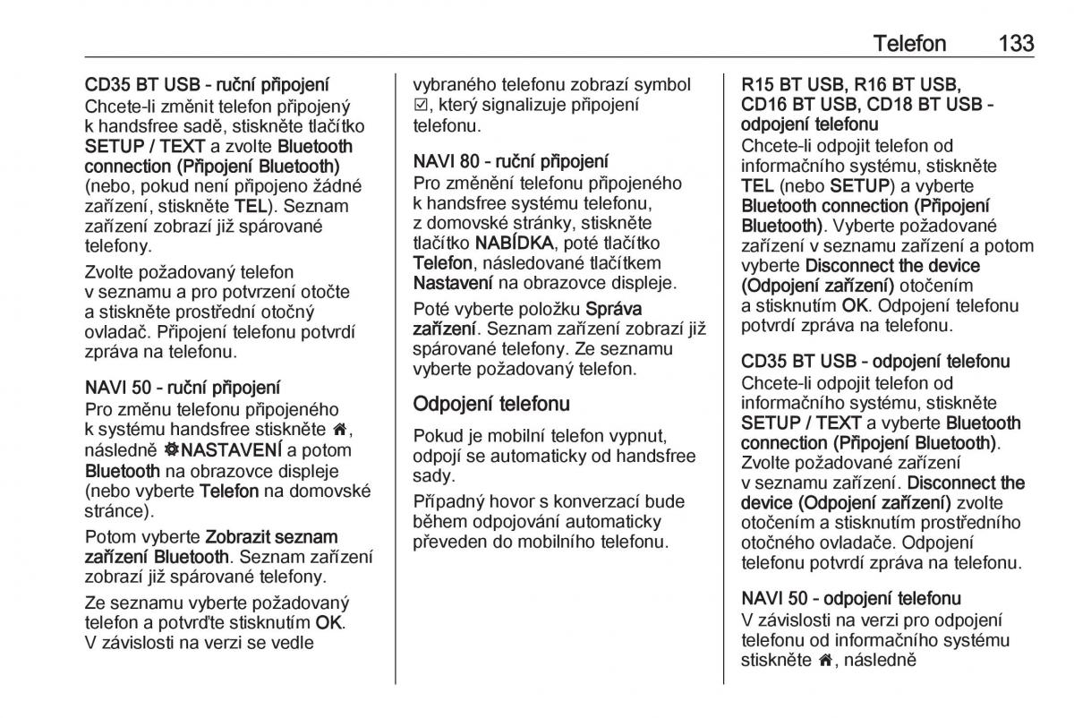 Opel Vivaro II 2 navod k obsludze / page 133